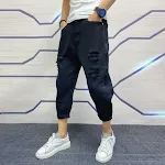 New Men's Big Ripped Jeans with Small Feet — photo 6