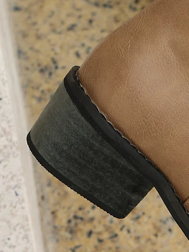 Title 5, Botas de tornozelo europeias elásticas bico fin...