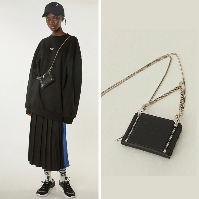 Nova Chain Small Bag Bolsa Mensageiro Mini Bolsa Porta-Cartões Bolsa de Peito Porta-Moedas. Leve seus pertences essenciais com praticidade e elegância. — foto 3