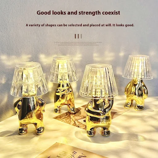 Title 1, LED Creative Crystal Small Night Lamp Desktop D...