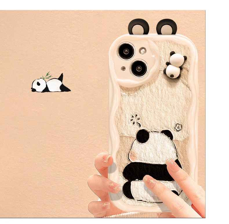 Title 5, Capinha de celular 3D com desenho de panda de d...