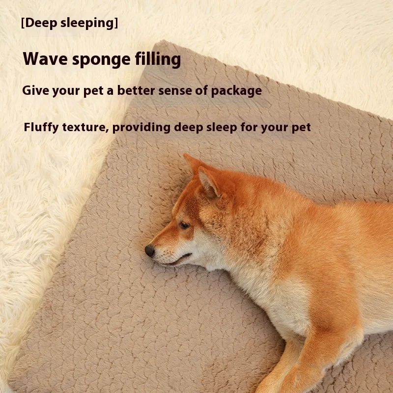 Winter Piece Pet Bed for Cats and Dogs, Warm Plush, Provides cozy comfort and a warm, inviting place for pets to sleep. — photo 6