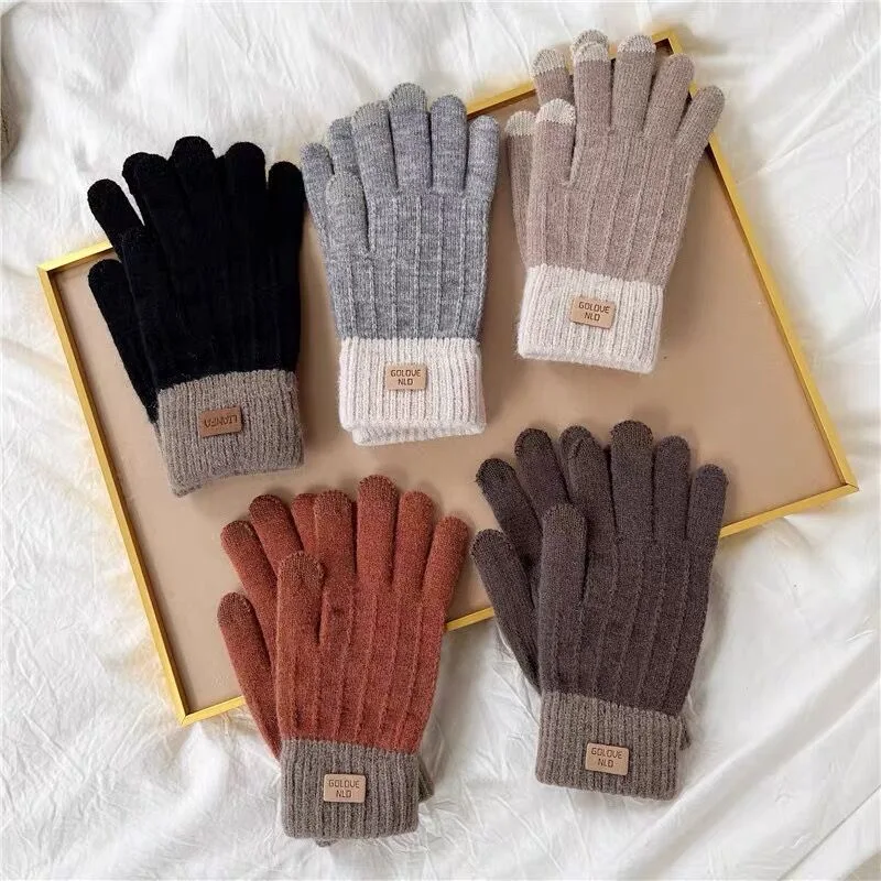 Title 1, Womens Winter Wool Lined Warm Gloves