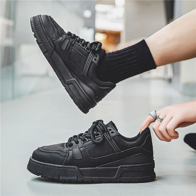 Black American Retro Platform Sports Board Shoes for style and comfort. These shoes provide a unique retro design and al — photo 8