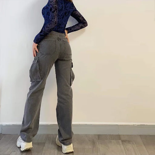 Title 13, Washed For Worn Multi Pocket Casual Jeans, Offe...