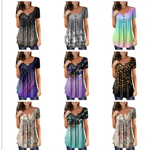 Title 11, Loose V-neck Womens Top T-shirt