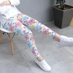 Calças leggings cropped de modal para meninas, tights de stretch clássicas, roupa de exterior, ideais para conforto e liberdade de movimento. — foto 24
