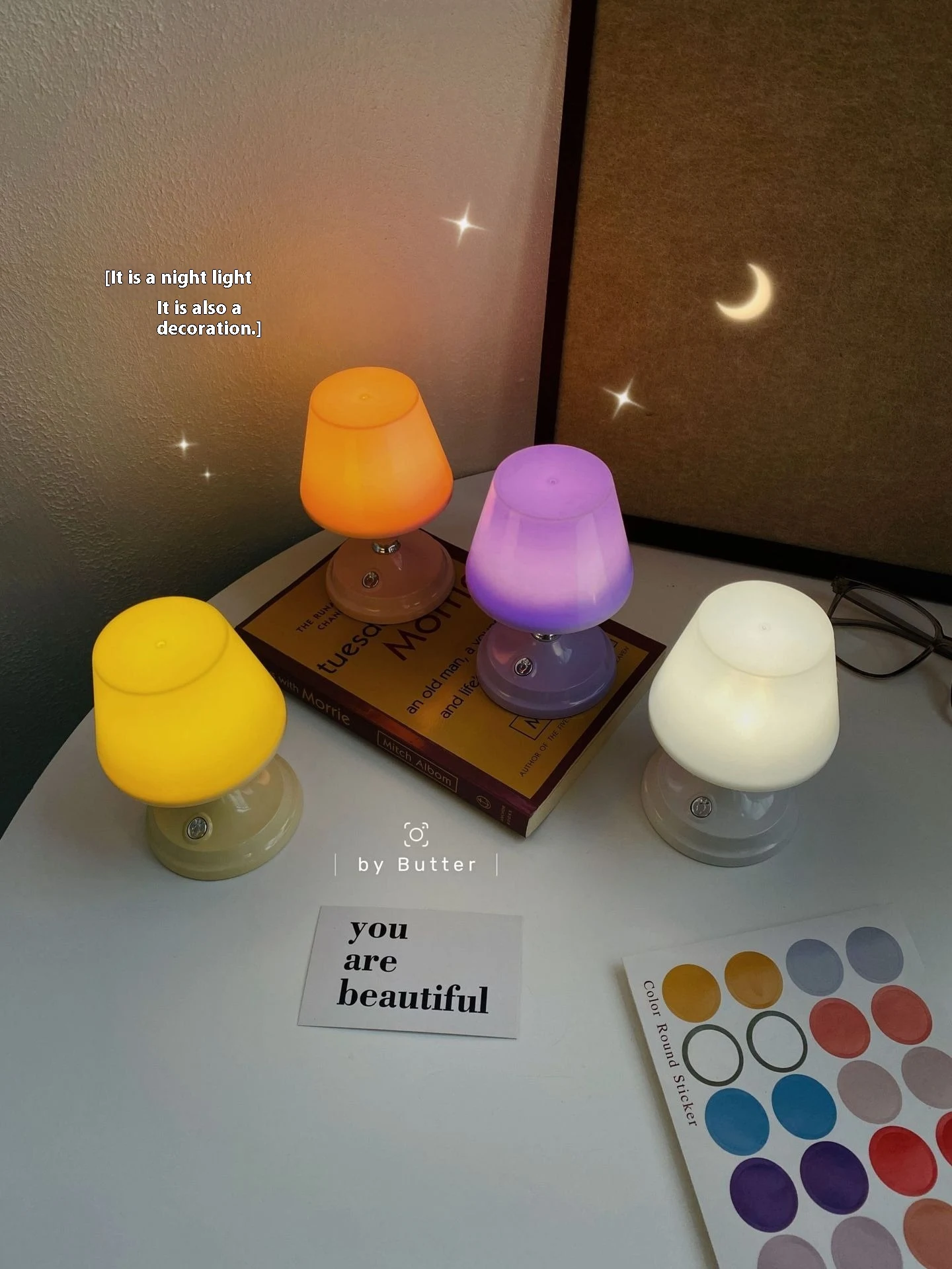 Title 9, Cute Jellyfish Small Night Lamp Mini and Simple...