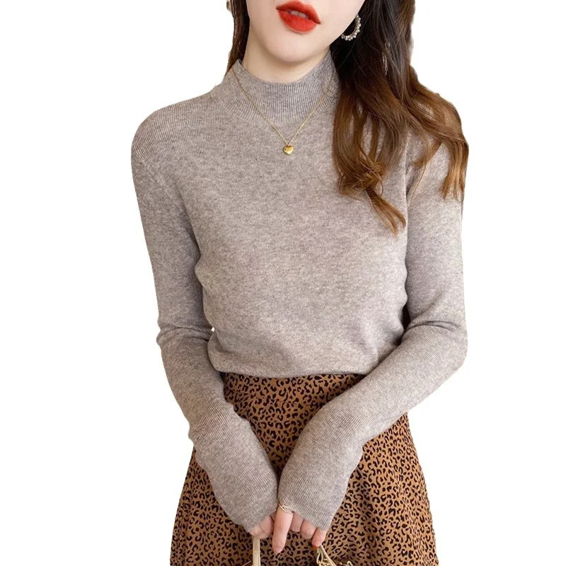 Damen Half-Turtleneck Cashmere Bottoming Shirt, hochelastischer Pullover. Vielseitig einsetzbar, wärmend und stilvoll für jeden Tag. — foto 15