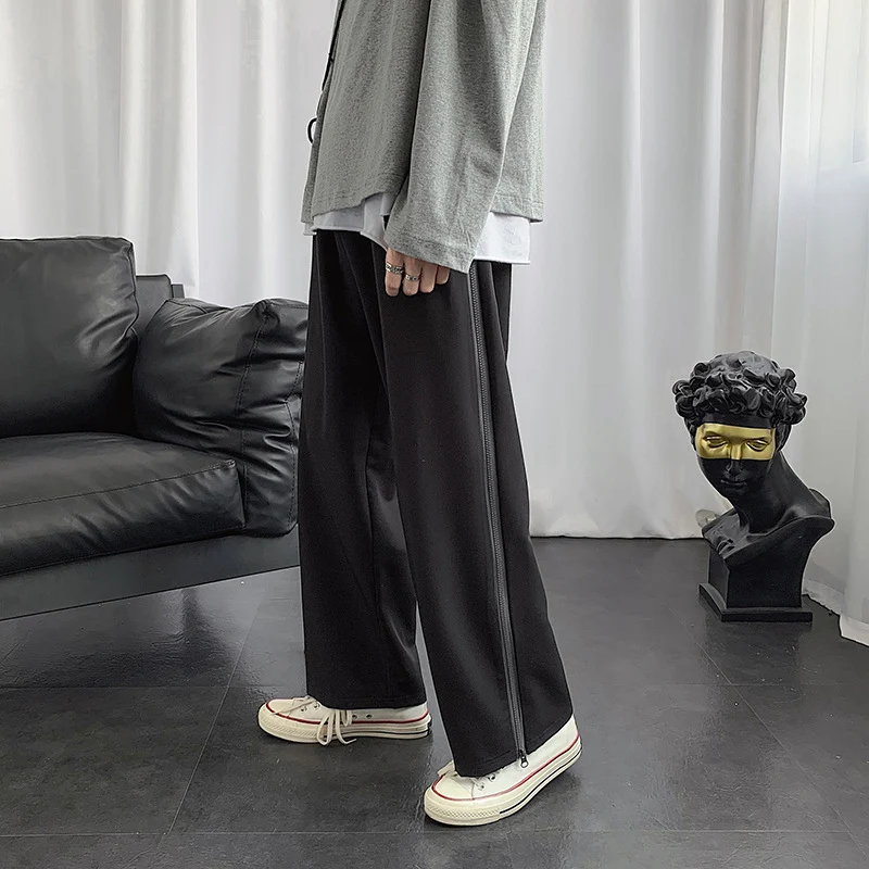 Heren Trendy Loose Straight Negen Brede Been Broek, Comfortabel en Stijlvol, Ruime Pasvorm en Relaxte Uitstraling, Ideaal voor Dagelijks Gebruik — foto 6