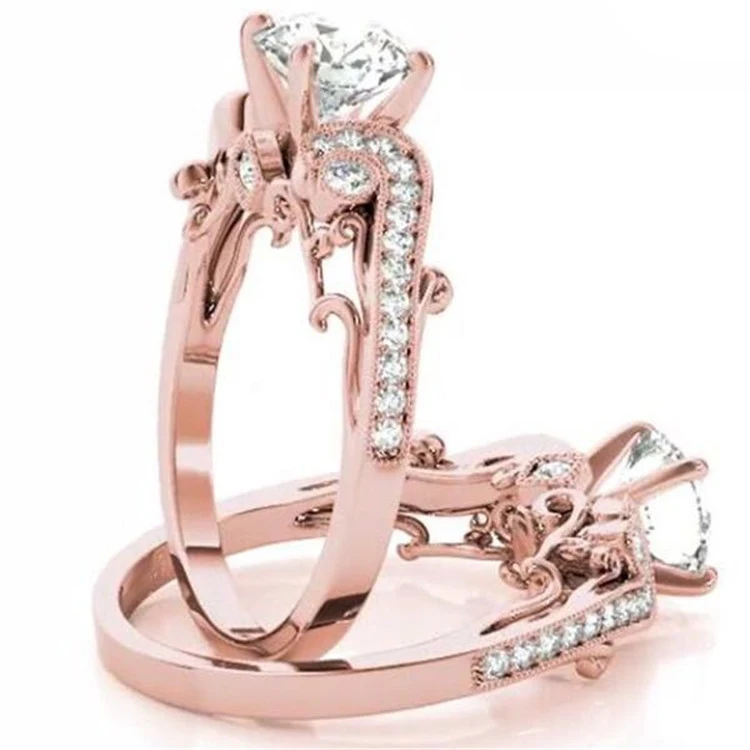 Anel de noivado Princess Princess de moda europeia e americana. Celebre seu amor com este anel elegante e sofisticado. — foto 4