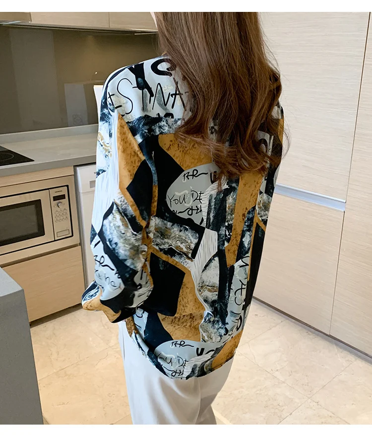 Title 10, Womens Printed Long-sleeved Shirt Loose Design...