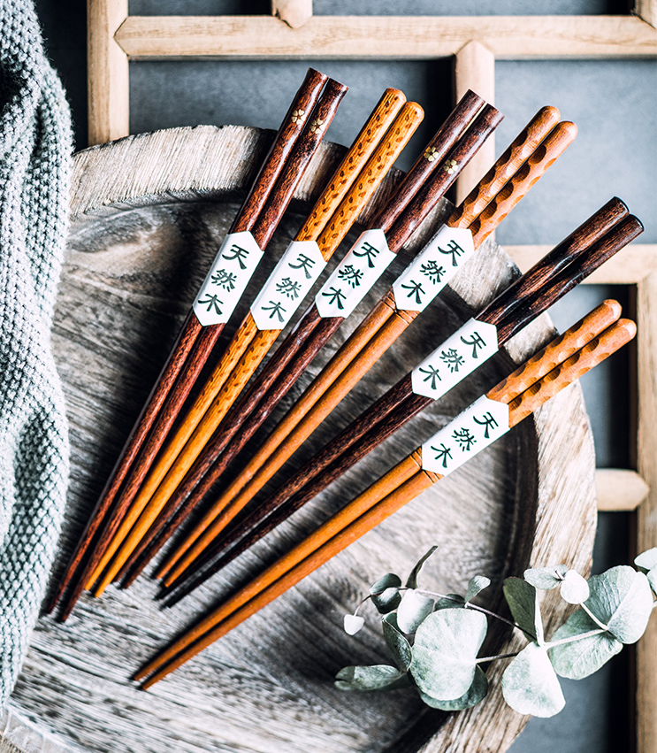 Title 3, Japanese Style Wooden Pointed Chopsticks Creati...