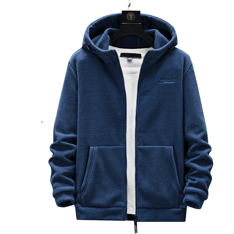 Moletom com capuz de fleece para homens plus size AliExpress para atividades ao ar livre, quente e confortável, perfeito para o inverno. — foto 2