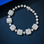 Pulseira de moda com diamantes de alto carbono. Design elegante e sofisticado, ideal para realçar seu estilo com brilho e durabilidade excepcionais. — foto 7