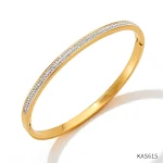Pulseira Circular Lisa com Diamantes, Simples e sem Desbotamento, Design Clássico e Elegante, Perfeita para Uso Diário e Ocasiões Especiais. — foto 3