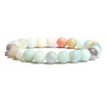 Conjunto de Pulseiras com Contas de Pedra Natural Laohushi Rocha Vulcânica Acessórios para Casais – Amor e Estilo — foto 12
