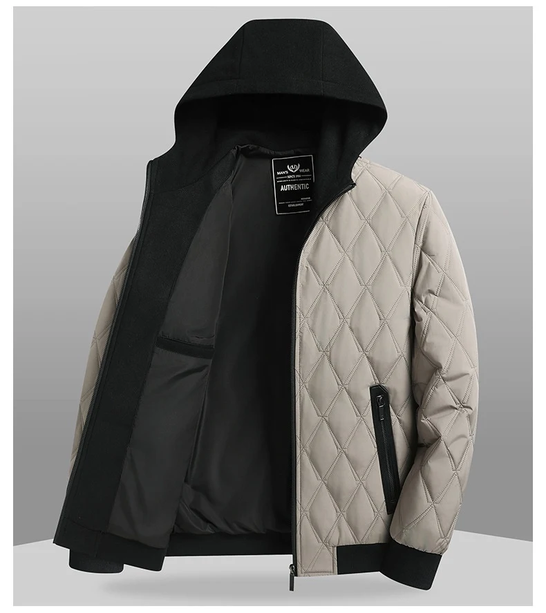 Title 6, Mens Autumn and Winter Thickening Jacket Hoode...