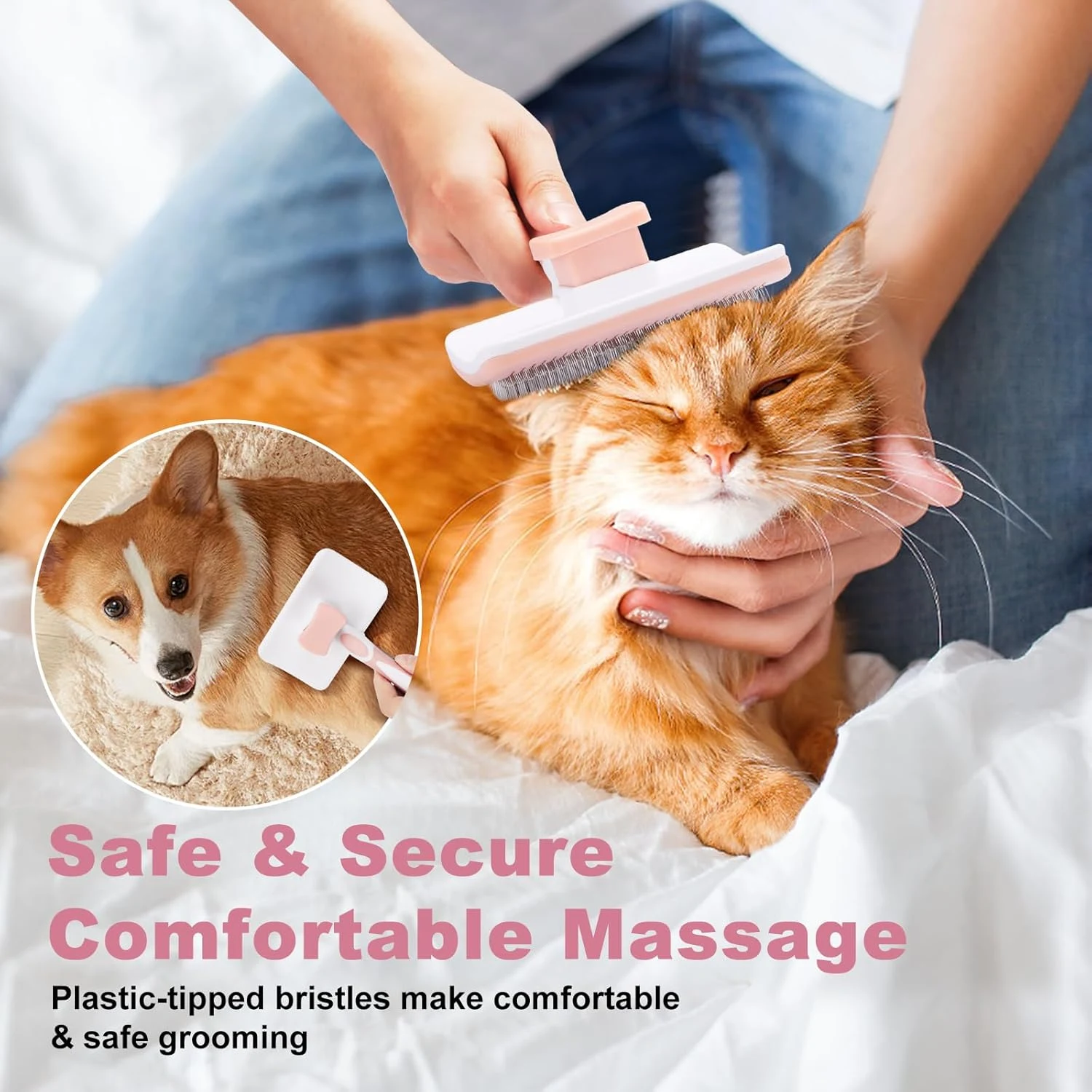 Title 1, Escova Slicker autolimpante para pets