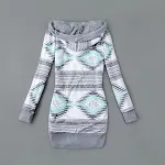 Casaco Cardigan de malha com capuz estampado grosso — foto 13
