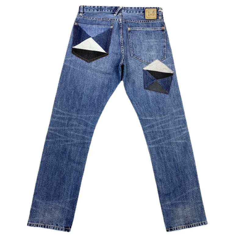 Retro Personality Patch "Beggar" herenbroek voor een unieke look. Comfortabel en stijlvol, ideaal om je individualiteit uit te drukken met flair. — foto 5