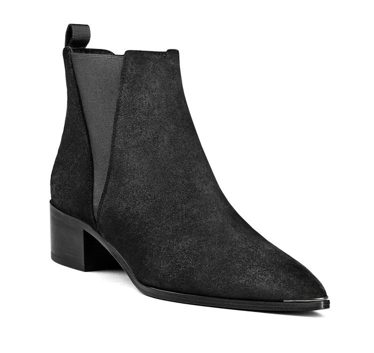 Retro Simple Ladies Thick Heel Pointed Short Boots provide all-day comfort and style, perfect for any outfit and occasio — photo 2