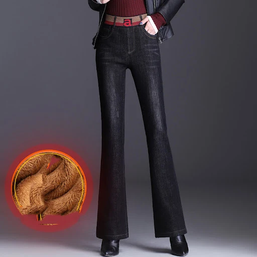 Title 4, Dames Micro Flared Jeans High Waist Straight Pa...