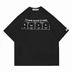 Men's Streetwear Element Table Letter Print Loose Short Sleeve T-shirt, offering comfort and a stylish, casual look for — photo 4