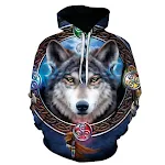 Moletom com capuz e estampa digital 3D, tendência da moda. Conforto e estilo para o dia a dia. Design moderno e exclusivo. — foto 14