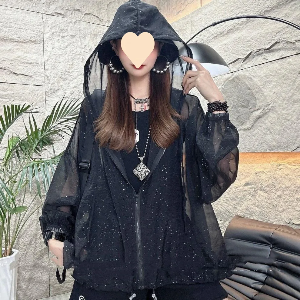 Title 3, Hooded Drawstring Sun Protection Clothing for W...