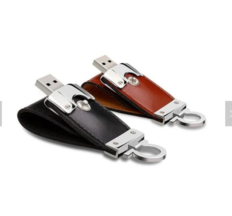 Title 3, Creative Metallic Leather USB Flash Drive 4GB-1...