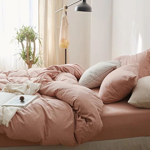 Title 6, All Cotton Pure Color Denim Four Piece Bedding ...