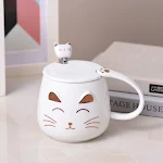 Creative Cartoon Animal Cat Shape Ceramic Breakfast Cup, ideal for cereals, milk and coffee. Enjoy your breakfast in a f — photo 1