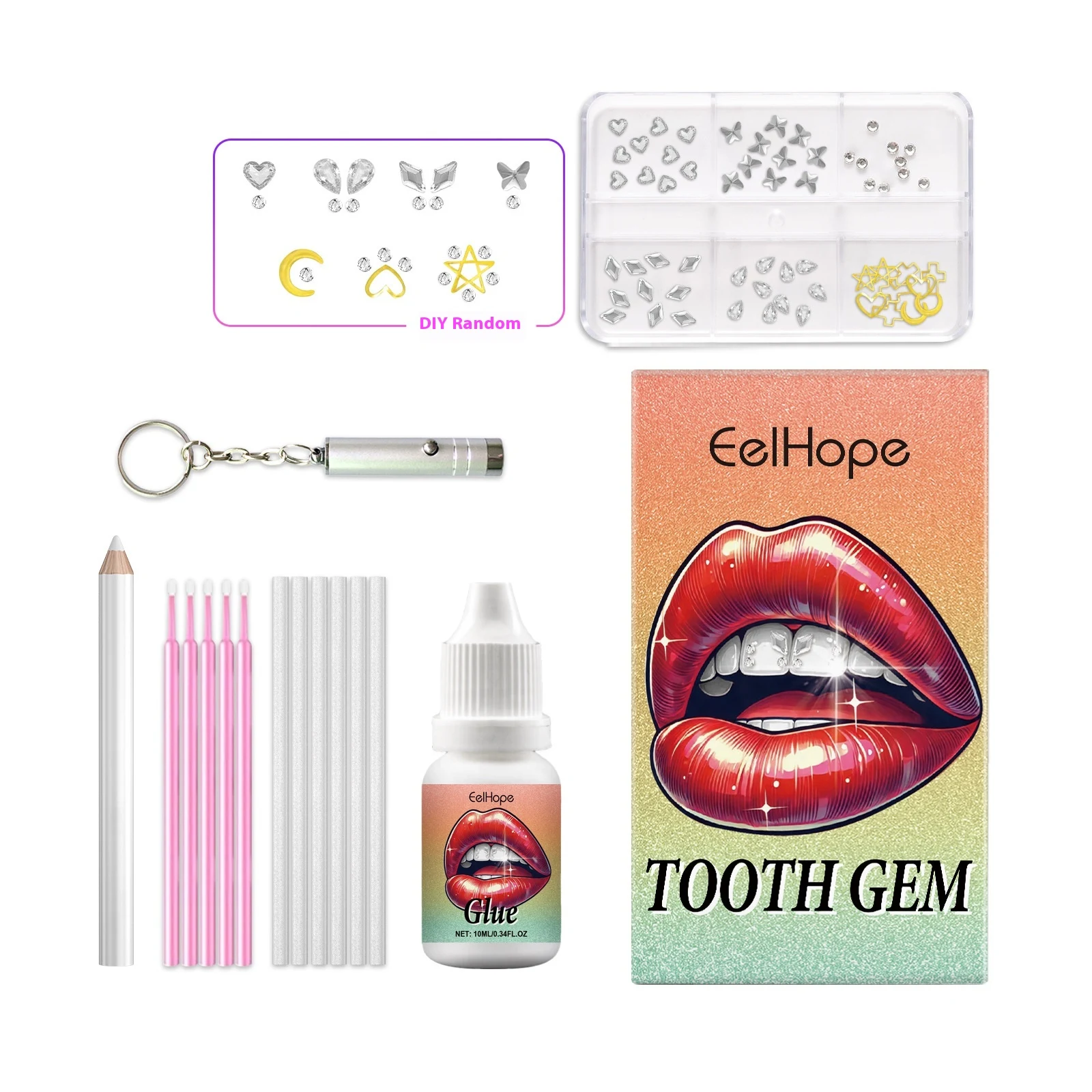 DIY Fashion Teeth Suit Decorative Diamond Combination for a dazzling smile, personalize your look with this easy-to-appl — photo 2