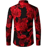 Nova Camisa Floral Casual Masculina, Fresca e Estilosa, Perfeita para um Visual Descontraído e Moderno. Conforto e Elegância para Todas as Ocasiões. — foto 14