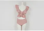 Split solid color bikini for women, designed for beach and pool. Enjoy the sun in comfort and style. A flattering bikini — photo 4