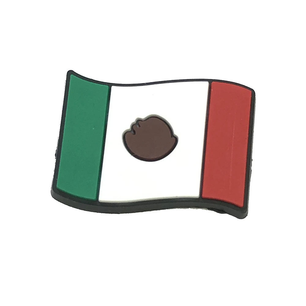 Fivela decorativa de bandeira em PVC macio, acessórios DIY. Personalize seus calçados com este acessório fácil de usar. Dê um toque especial. — foto 51