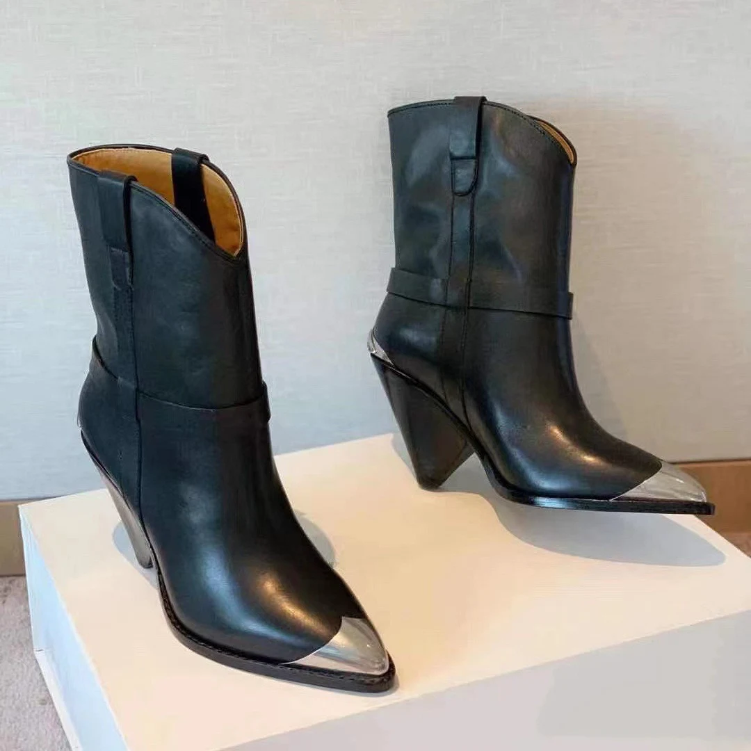 Title 5, New High Heel Low Tube Pointed Toe Womens Boot...