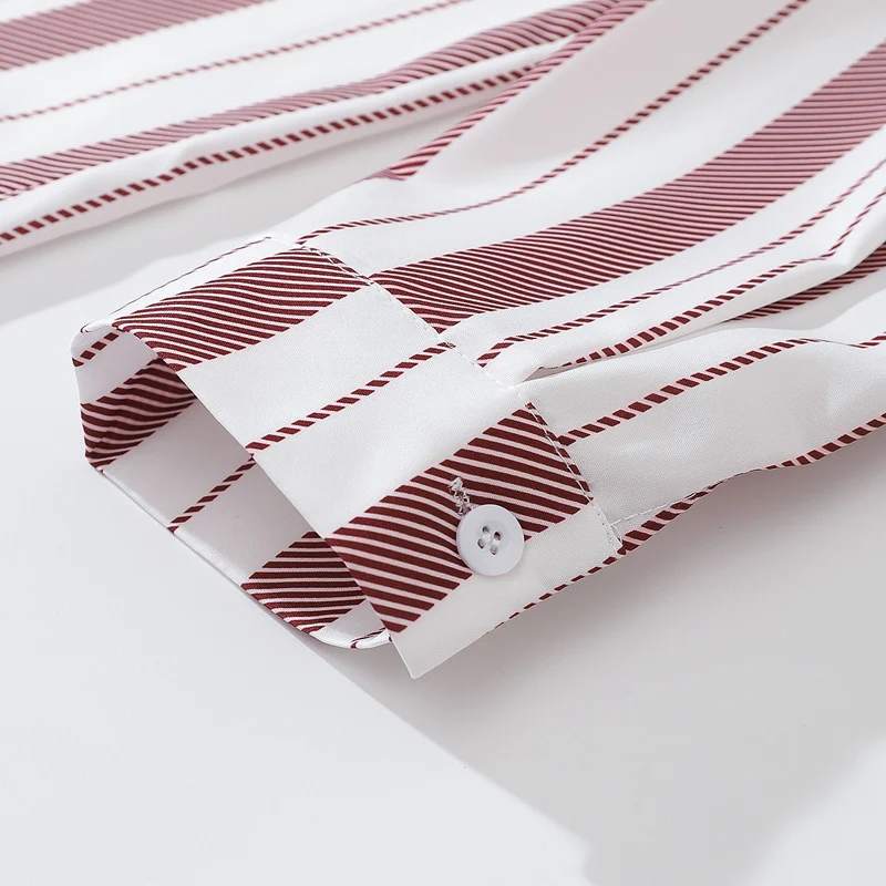 Title 7, Mens Retro Striped Contrasting Color Long Slee...