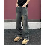 Jeans Machete American High Street Masculino Ruoshuai Primavera e Outono. Calças jeans duráveis, confortáveis e versáteis para uso diário e com estilo. — foto 3