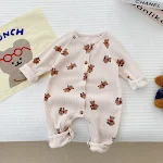 Baby eendelige romper, westernstijl, voor uitstapjes en thuis. Comfortabele baby pyjama. Zacht en ideaal om in te spelen en te slapen. — foto 3