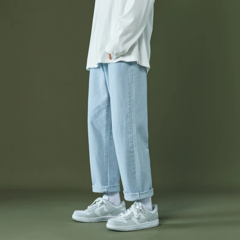 Title 6, Mens Straight Cropped Jeans Loose Fit Comforta...