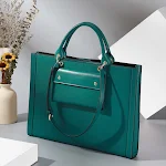 Bolsa de ombro executiva de couro bovino de camada superior, moda para通勤 e negócios. Perfeita para trabalho e deslocamentos diários com estilo. — foto 5