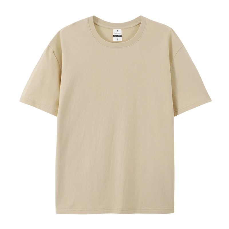 Camiseta de algodão gola redonda manga curta estilo europeu e americano, perfeita para um visual casual e confortável. — foto 2
