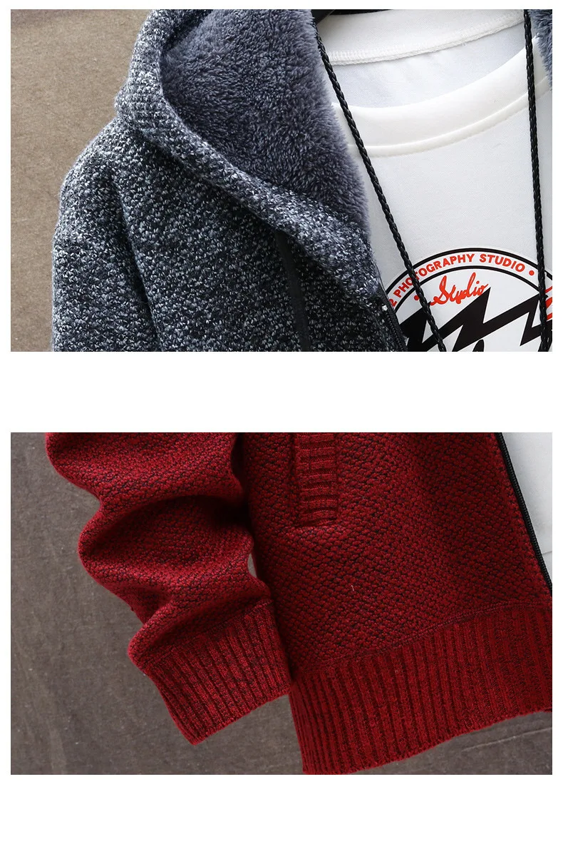 Title 6, Gradient Color Block Plus Fleece Sweater Coat H...