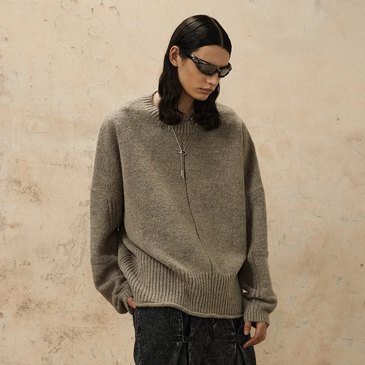 Title 3, Soft glutinous solid color sweater, simple styl...