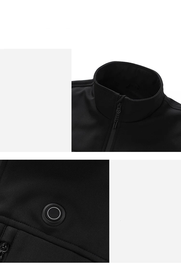 Gilet riscaldato elettrico softshell per uomo e donna. Goditi il calore con 3 livelli di riscaldamento per attività invernali all'aperto. — foto 4