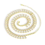 Colar feminino com zircônia incrustada Brilho elegante Joia feminina para realçar a beleza Design sofisticado Presente ideal para mulheres — foto 11