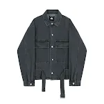 Jaqueta jeans solta masculina primavera, estilo coreano, tendência casual, jaqueta jeans lavada retrô, para um visual moderno e estiloso. — foto 1