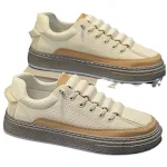 All-matching Leather Skateboard Platform Casual Sports Shoes, popular for everyday use and sports. Comfortable and styli — photo 7